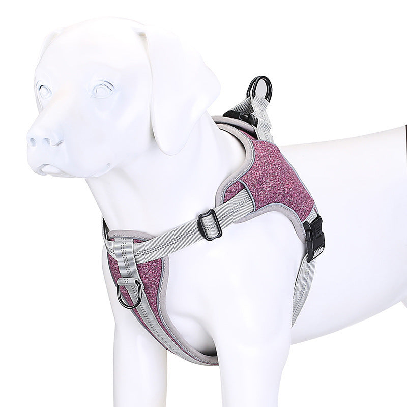 Dog chest harness vest type reflective