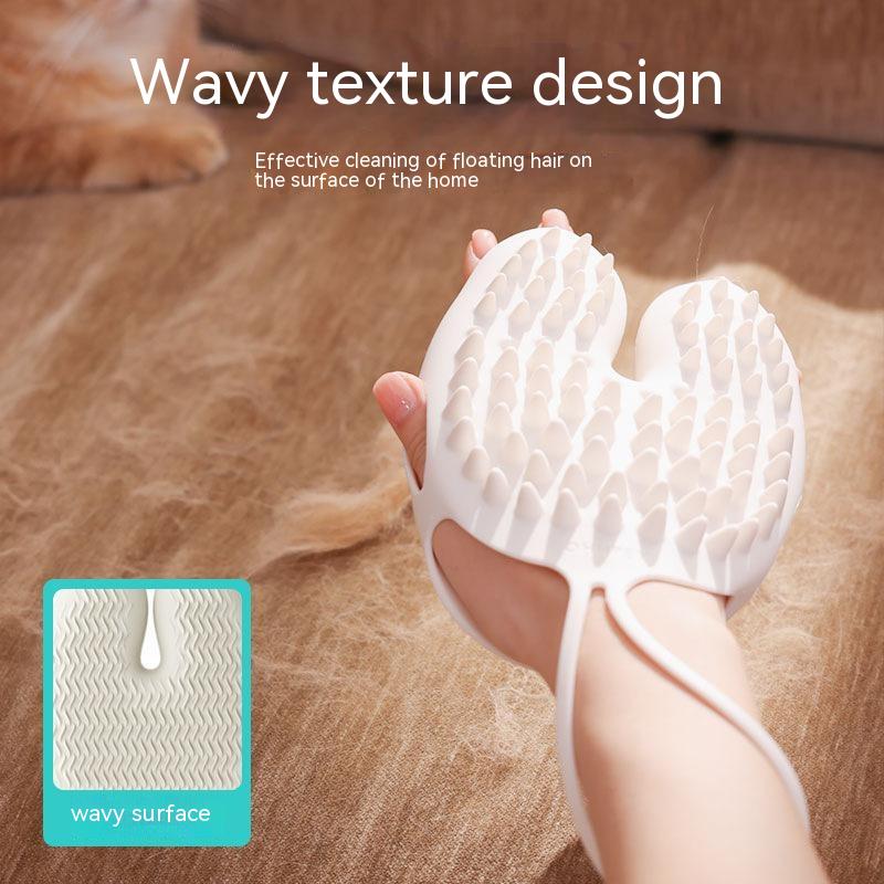Pet Cat And Dog Grooming Gloves Hair Removal Massage Brush